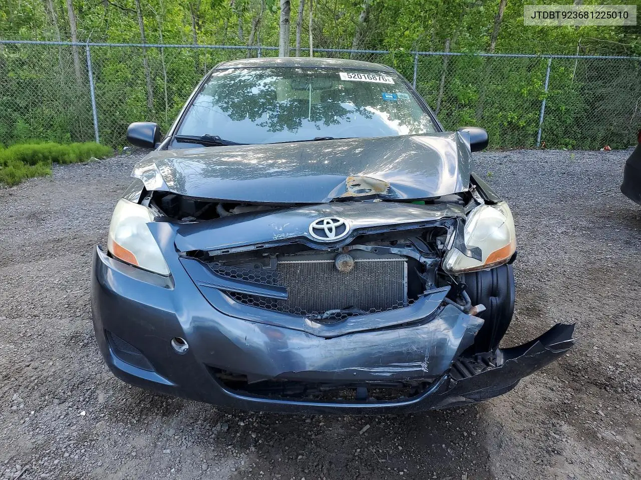 2008 Toyota Yaris Base VIN: JTDBT923681225010 Lot: 52016876