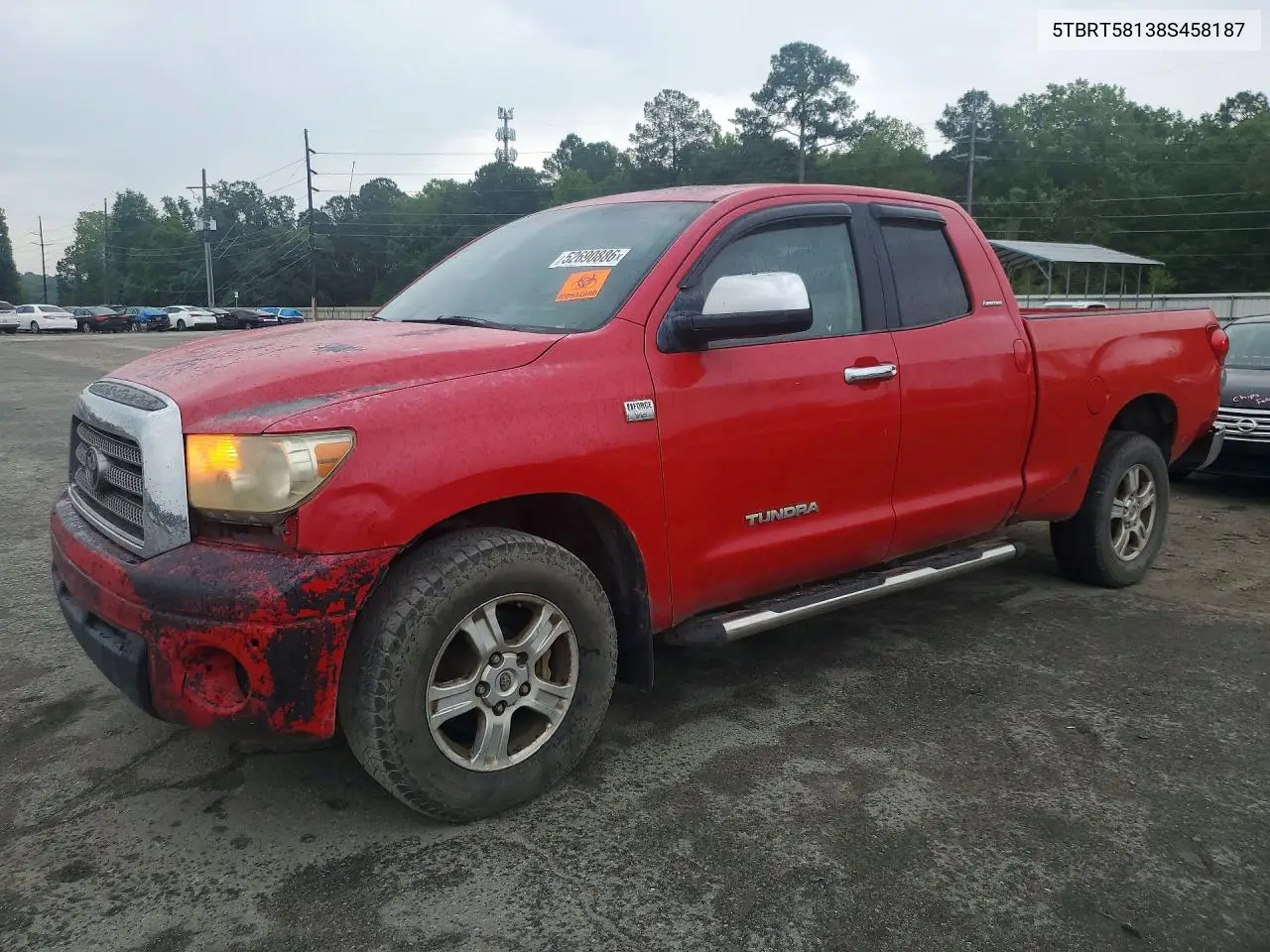 2008 Toyota Tundra Double Cab Limited VIN: 5TBRT58138S458187 Lot: 52690886