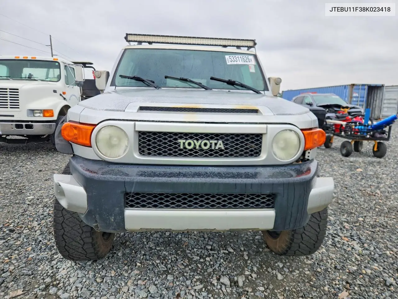 2008 Toyota Fj Cruiser Base VIN: JTEBU11F38K023418 Lot: 53311626