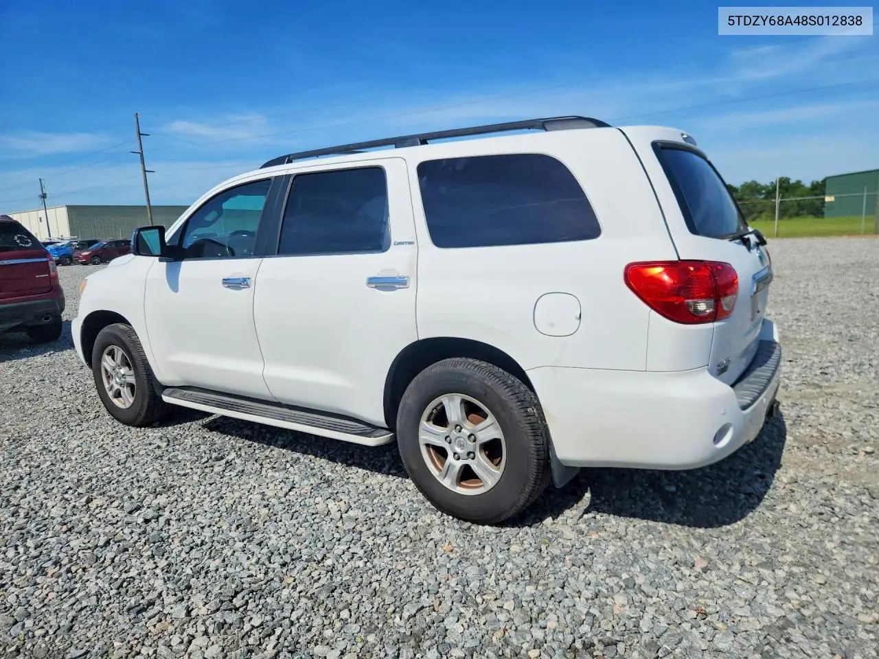 2008 Toyota Sequoia Limited VIN: 5TDZY68A48S012838 Lot: 56397126