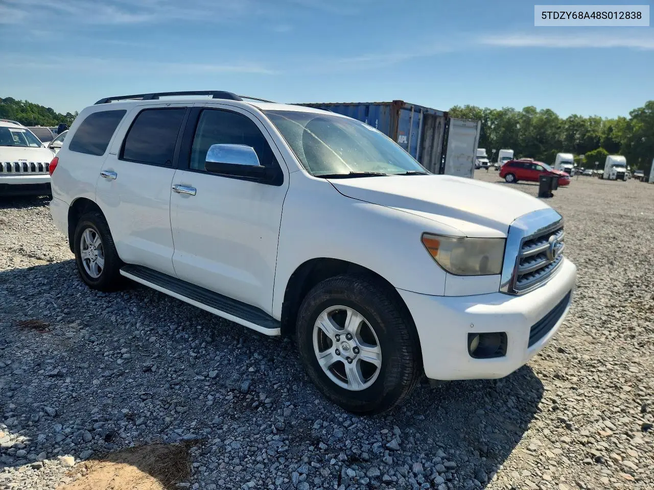 2008 Toyota Sequoia Limited VIN: 5TDZY68A48S012838 Lot: 56397126