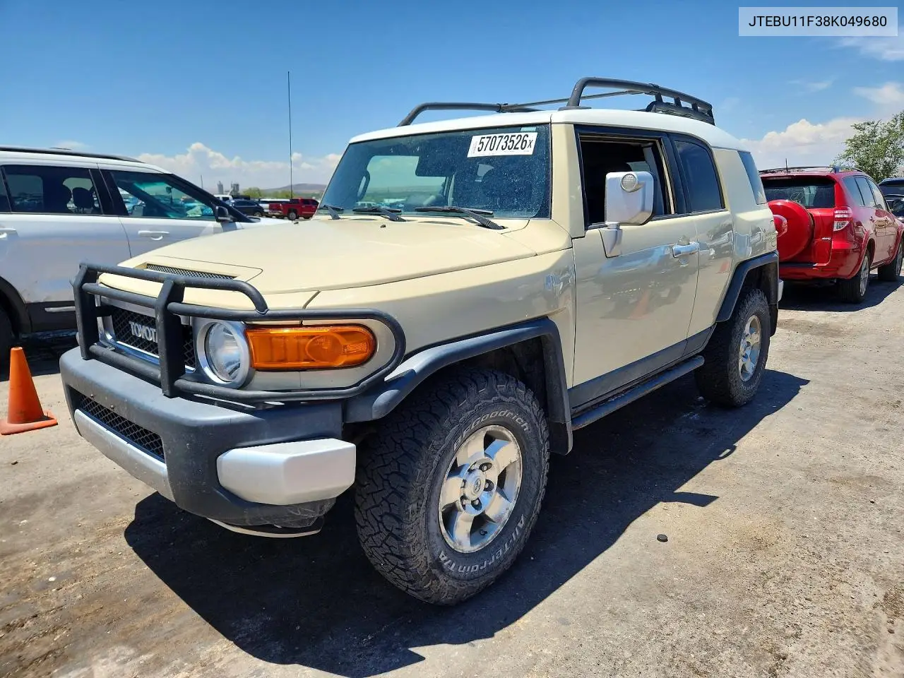 2008 Toyota Fj Cruiser Base VIN: JTEBU11F38K049680 Lot: 57073526