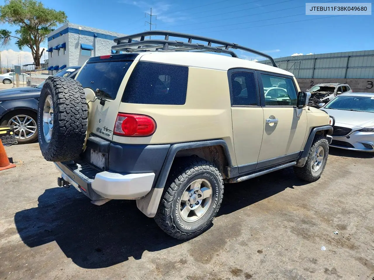 2008 Toyota Fj Cruiser Base VIN: JTEBU11F38K049680 Lot: 57073526