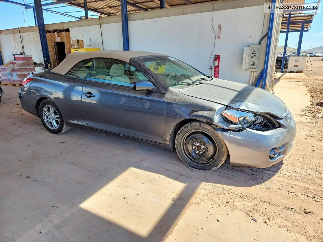 2008 Toyota Camry Solara Se V6 VIN: 4T1FA38P78U154098 Lot: 57908906