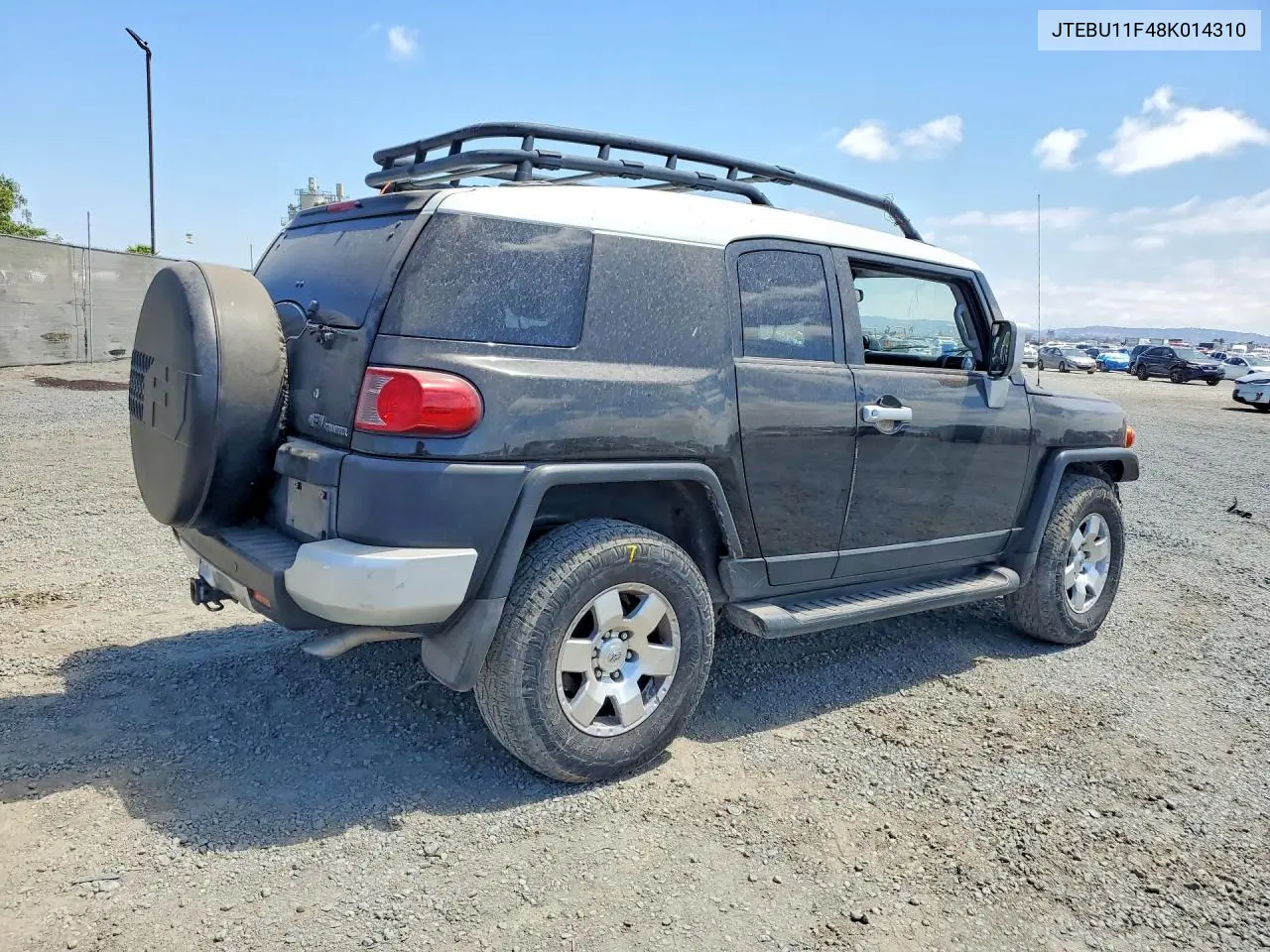 2008 Toyota Fj Cruiser Base VIN: JTEBU11F48K014310 Lot: 58088406