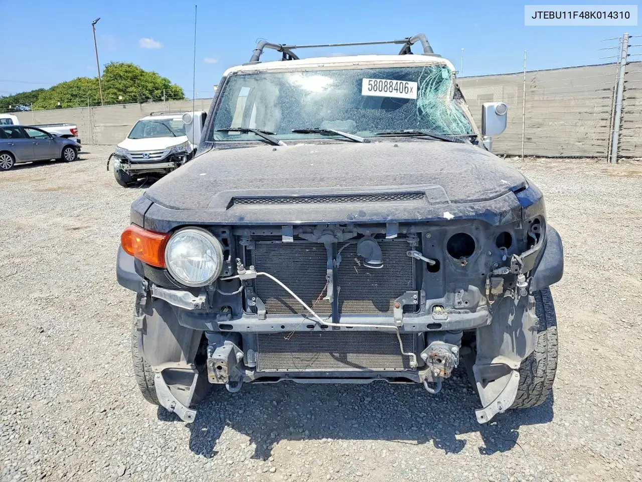 2008 Toyota Fj Cruiser Base VIN: JTEBU11F48K014310 Lot: 58088406