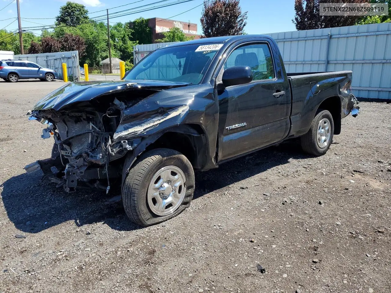2008 Toyota Tacoma Base VIN: 5TENX22N68Z589119 Lot: 58134206