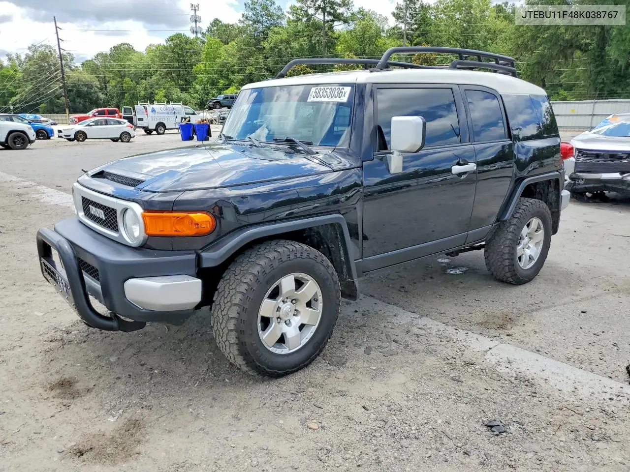 2008 Toyota Fj Cruiser Base VIN: JTEBU11F48K038767 Lot: 58353036