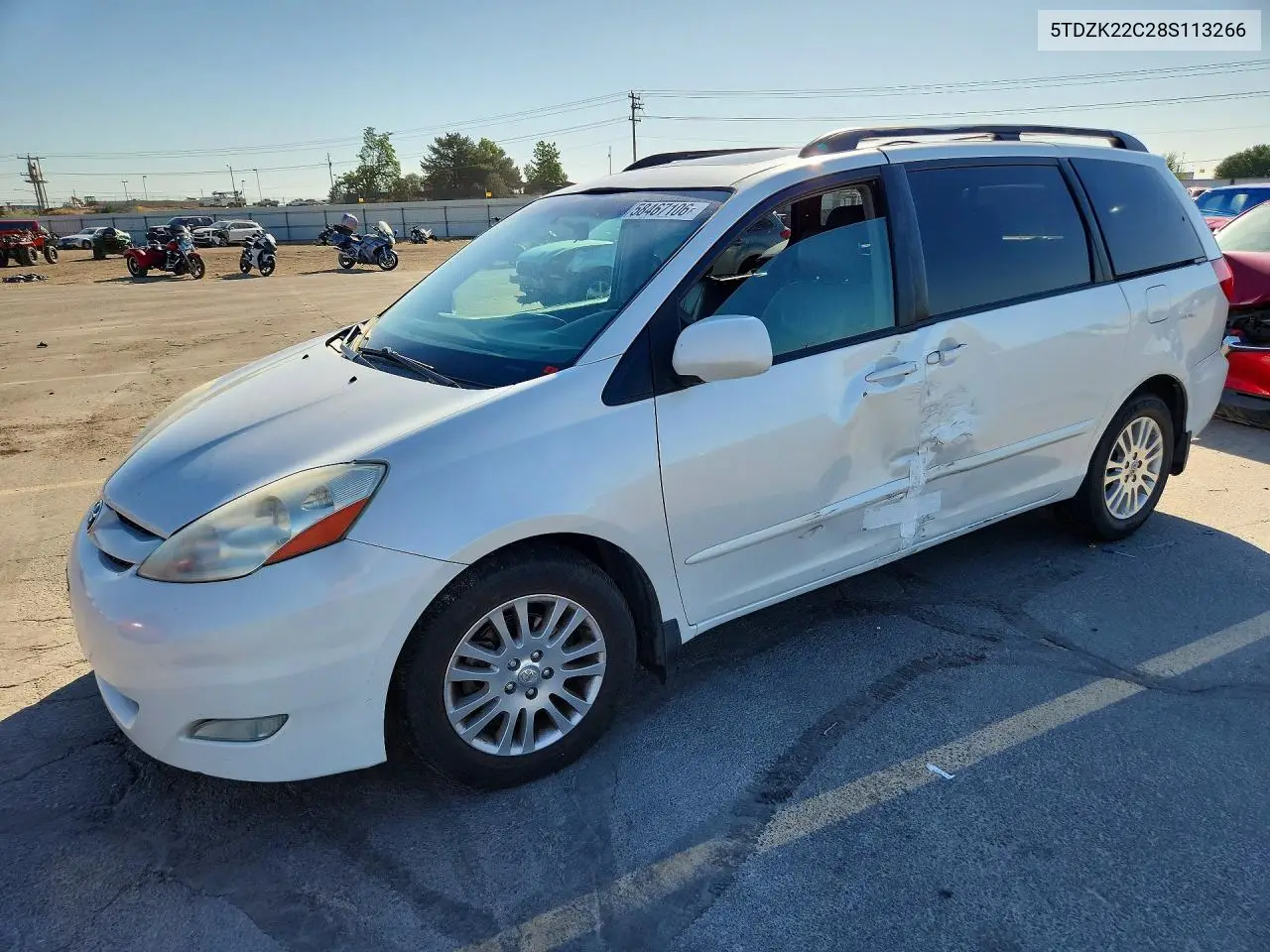2008 Toyota Sienna Xle VIN: 5TDZK22C28S113266 Lot: 58467106