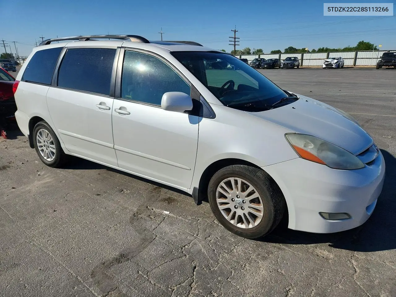 2008 Toyota Sienna Xle VIN: 5TDZK22C28S113266 Lot: 58467106