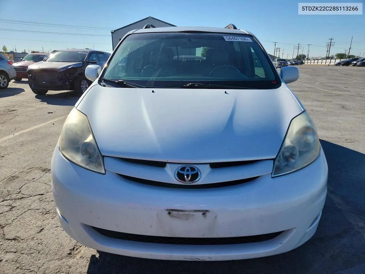 2008 Toyota Sienna Xle VIN: 5TDZK22C28S113266 Lot: 58467106