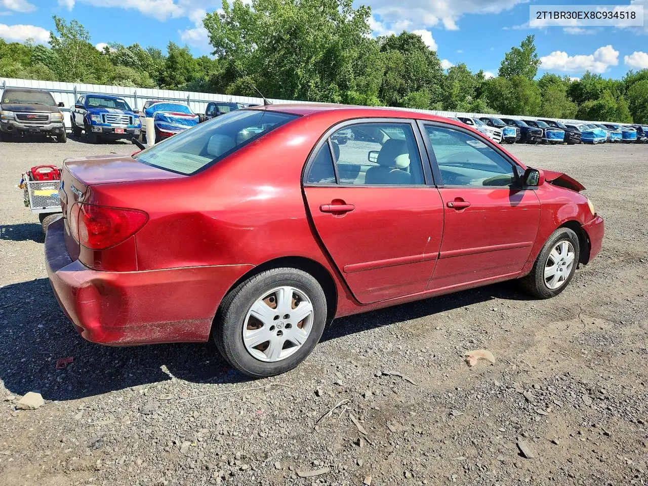 2008 Toyota Corolla Le VIN: 2T1BR30EX8C934518 Lot: 58589556
