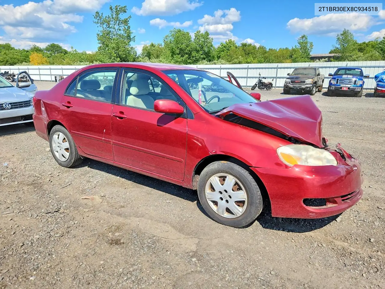 2008 Toyota Corolla Le VIN: 2T1BR30EX8C934518 Lot: 58589556