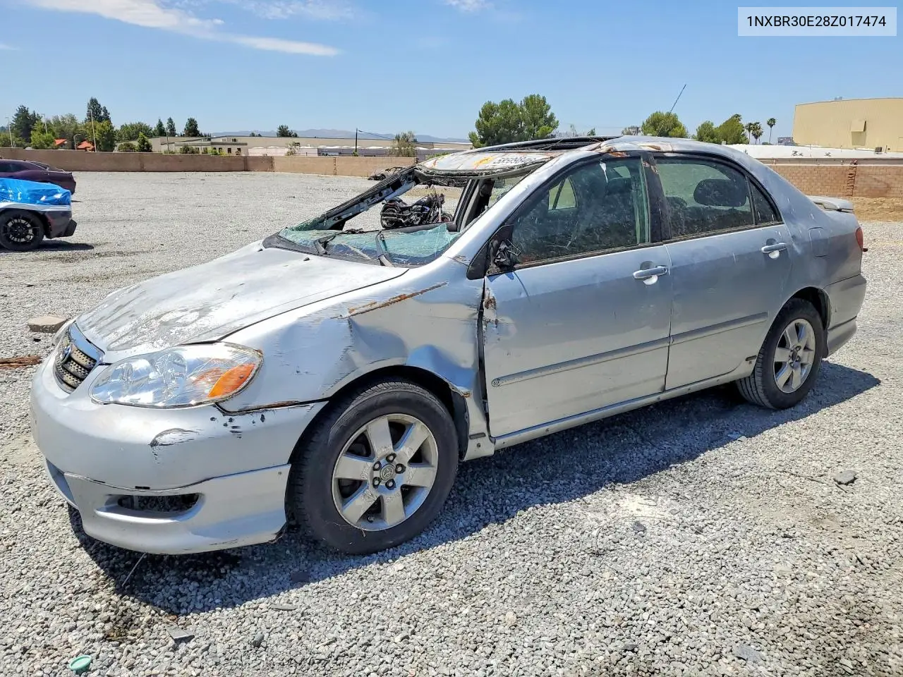 2008 Toyota Corolla S VIN: 1NXBR30E28Z017474 Lot: 58599846