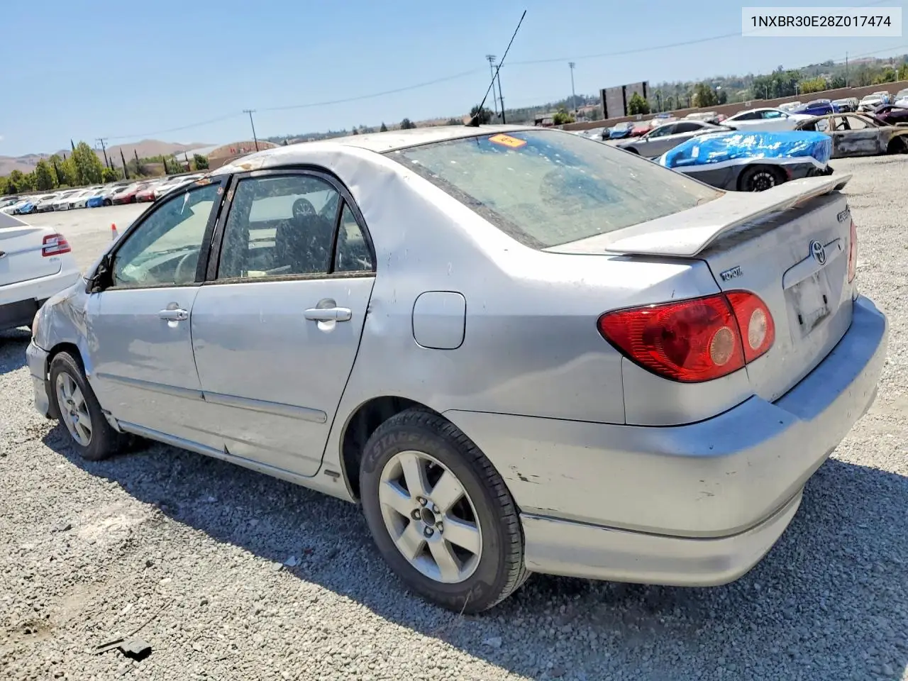 2008 Toyota Corolla S VIN: 1NXBR30E28Z017474 Lot: 58599846