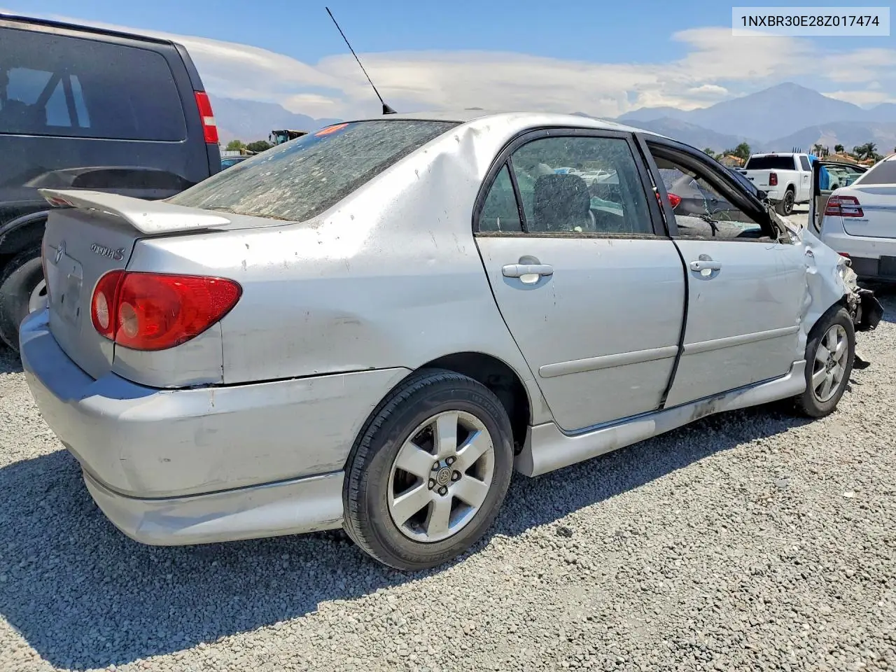 2008 Toyota Corolla S VIN: 1NXBR30E28Z017474 Lot: 58599846