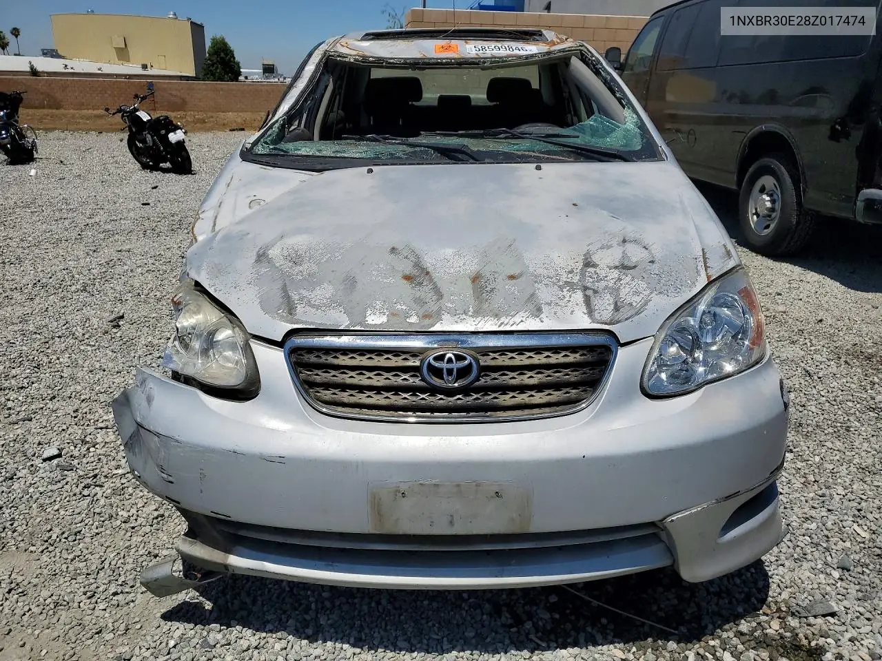 2008 Toyota Corolla S VIN: 1NXBR30E28Z017474 Lot: 58599846