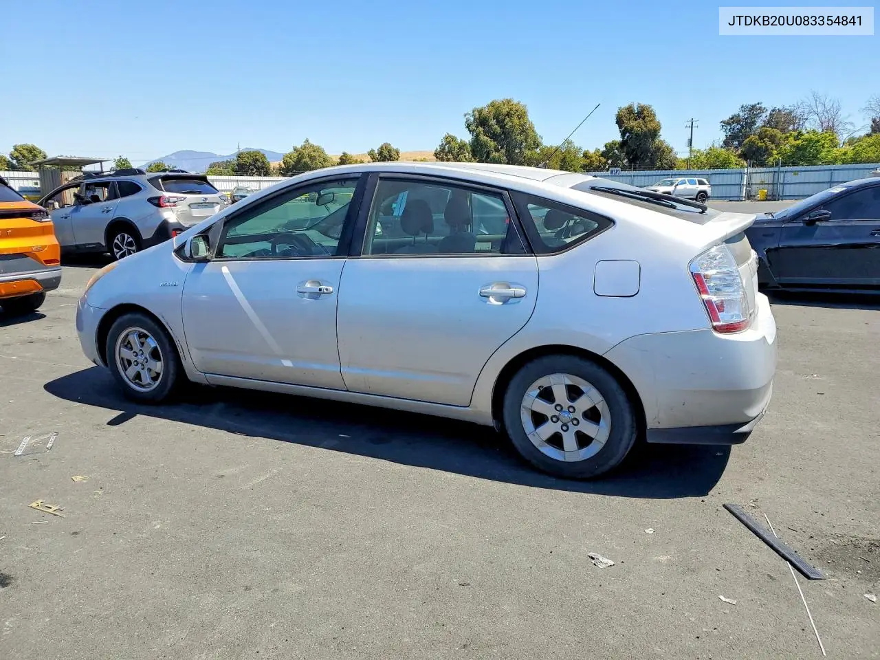 2008 Toyota Prius Base VIN: JTDKB20U083354841 Lot: 58785566