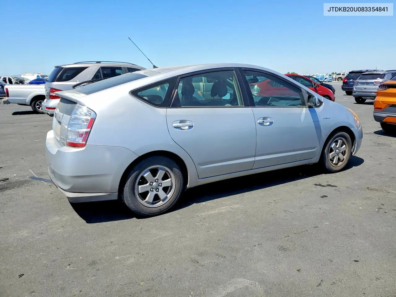 2008 Toyota Prius Base VIN: JTDKB20U083354841 Lot: 58785566