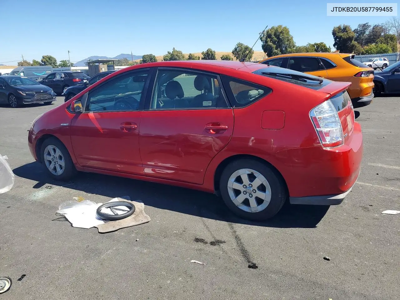 2008 Toyota Prius Base VIN: JTDKB20U587799455 Lot: 58805276