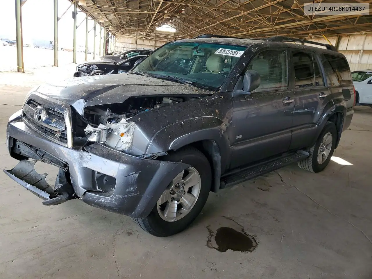 2008 Toyota 4Runner Sr5 VIN: JTEZU14R08K014437 Lot: 58922356