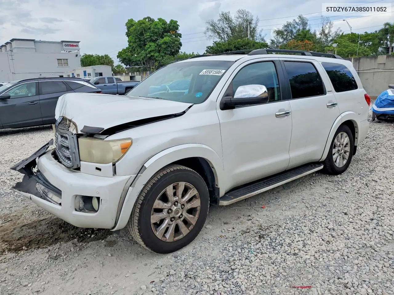 2008 Toyota Sequoia Platinum VIN: 5TDZY67A38S011052 Lot: 58981586