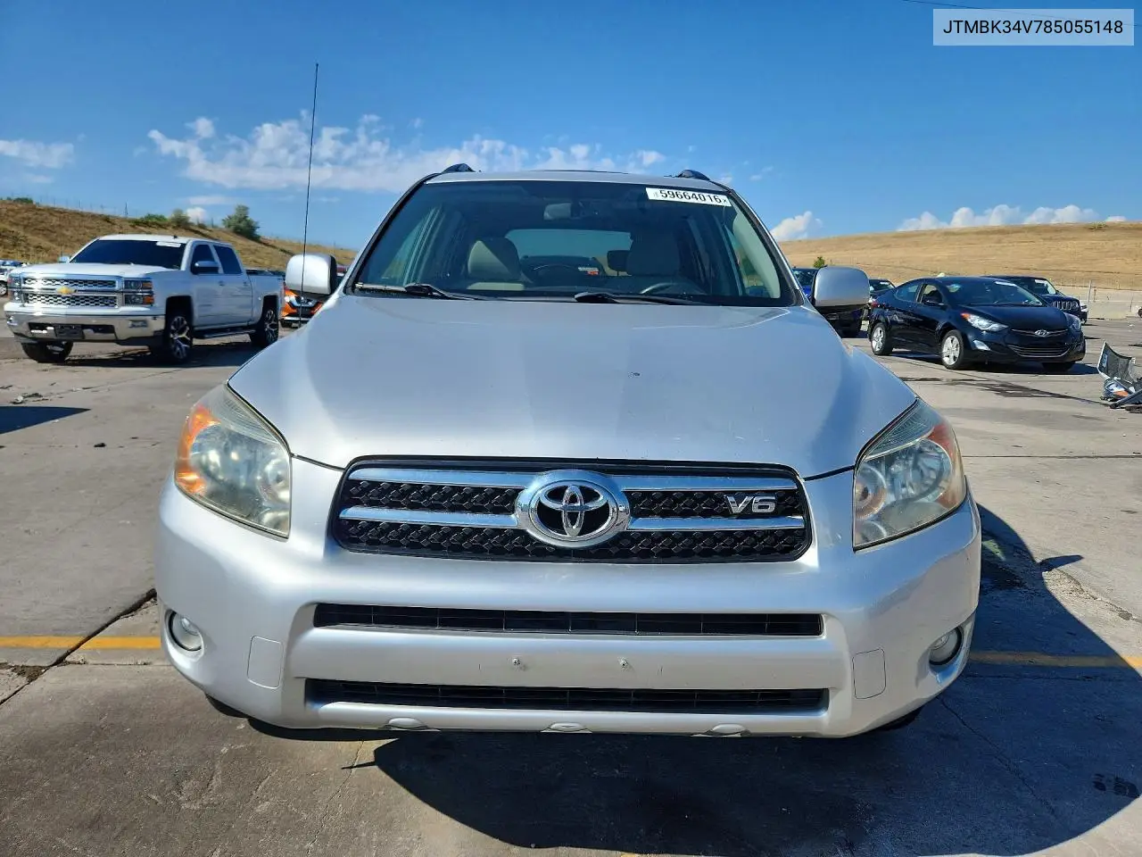 2008 Toyota Rav4 Limited VIN: JTMBK34V785055148 Lot: 59664016