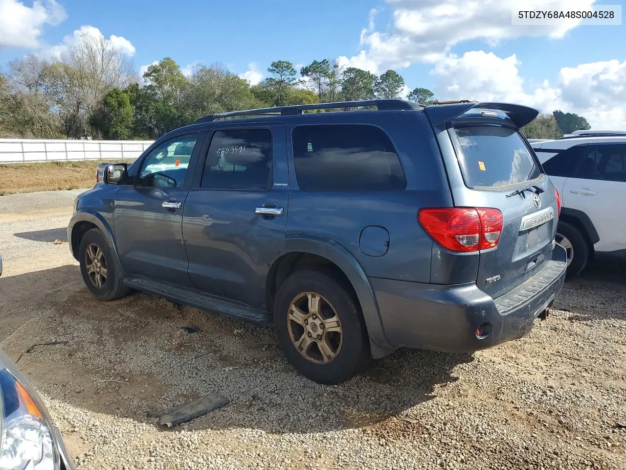 2008 Toyota Sequoia Limited VIN: 5TDZY68A48S004528 Lot: 79055725