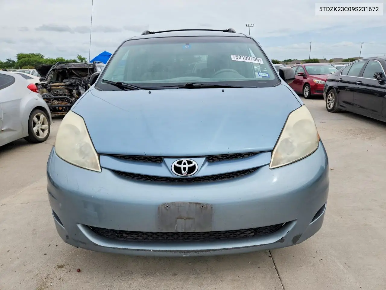 2009 Toyota Sienna Le 7-Passenger VIN: 5TDZK23C09S231672 Lot: 58100786