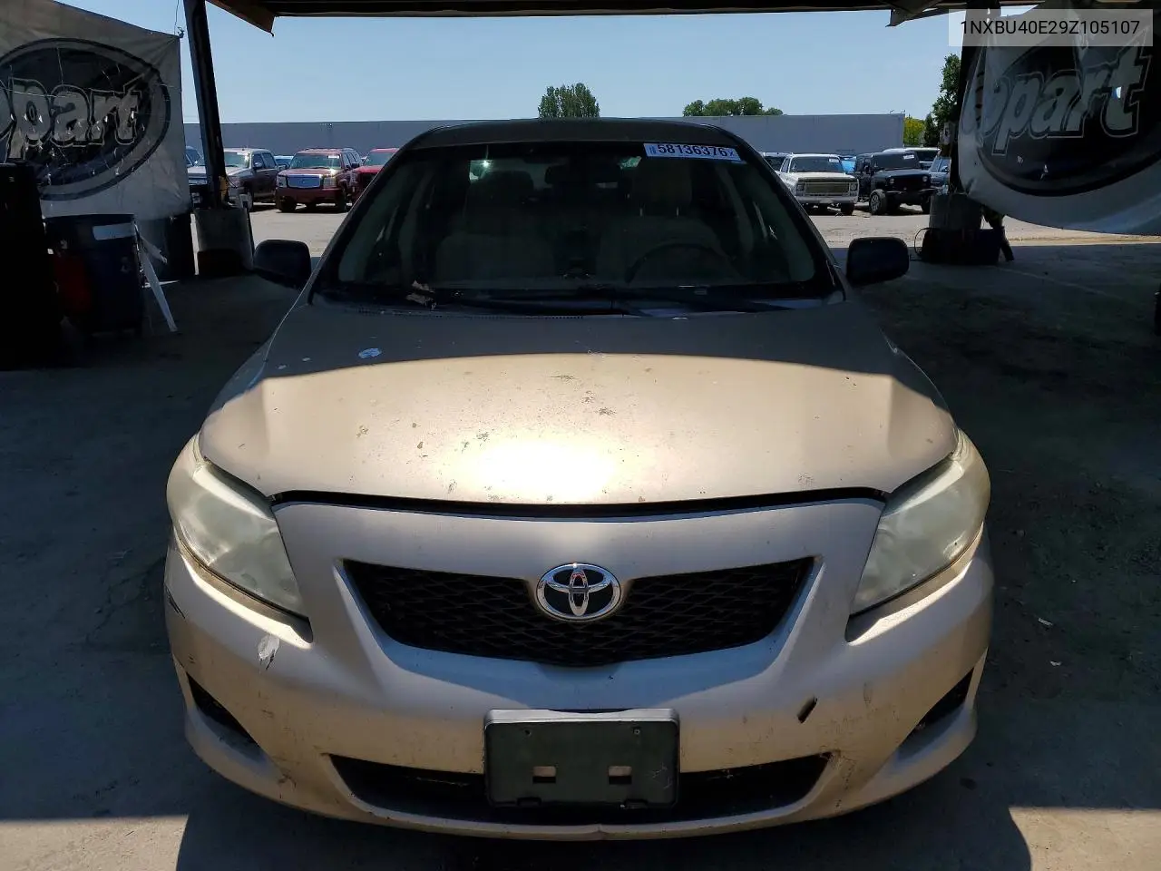 2009 Toyota Corolla Base VIN: 1NXBU40E29Z105107 Lot: 58136376