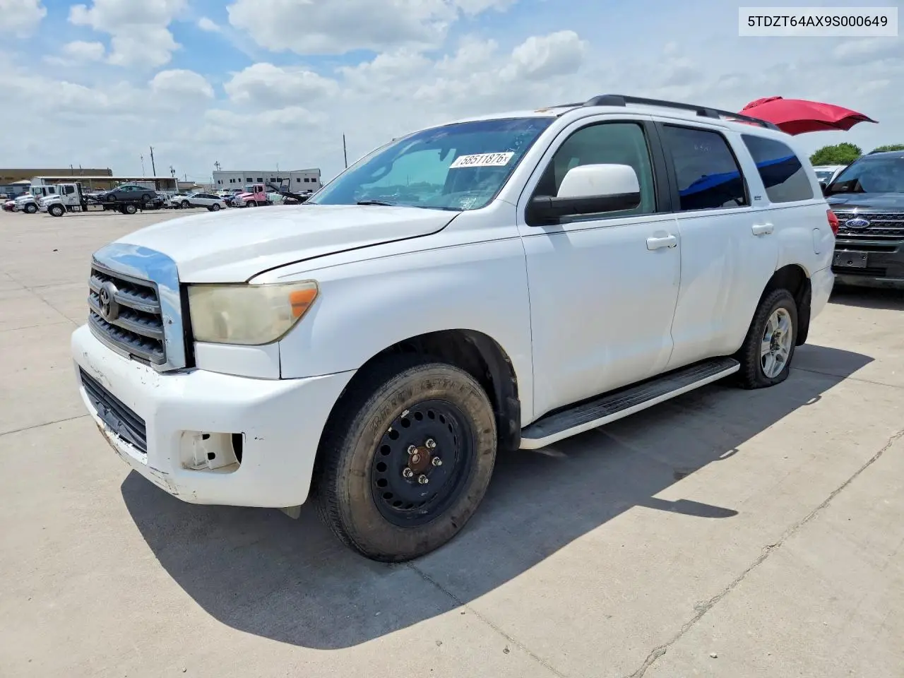 2009 Toyota Sequoia Sr5 VIN: 5TDZT64AX9S000649 Lot: 58511876