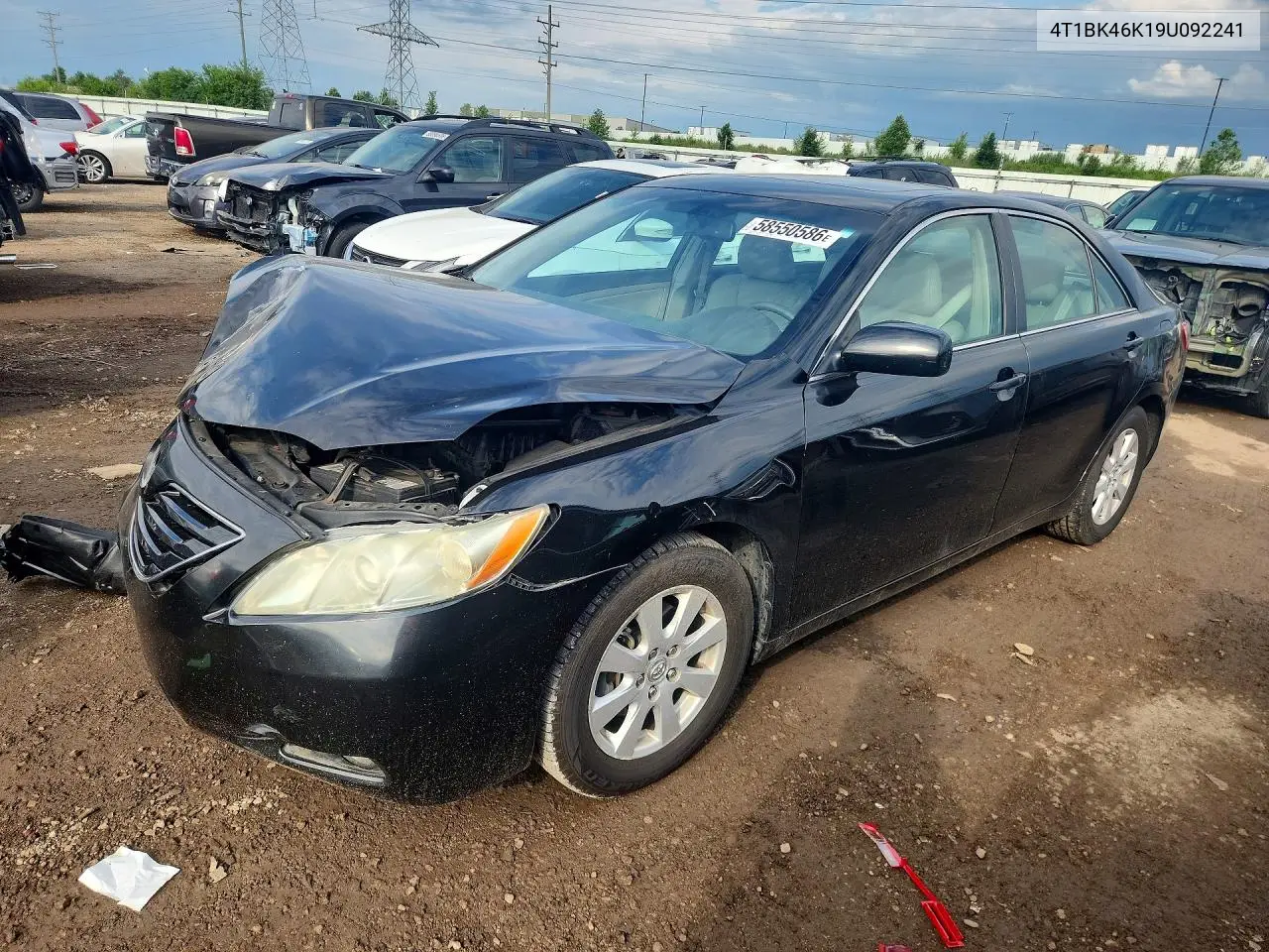 2009 Toyota Camry Xle V6 VIN: 4T1BK46K19U092241 Lot: 58550586