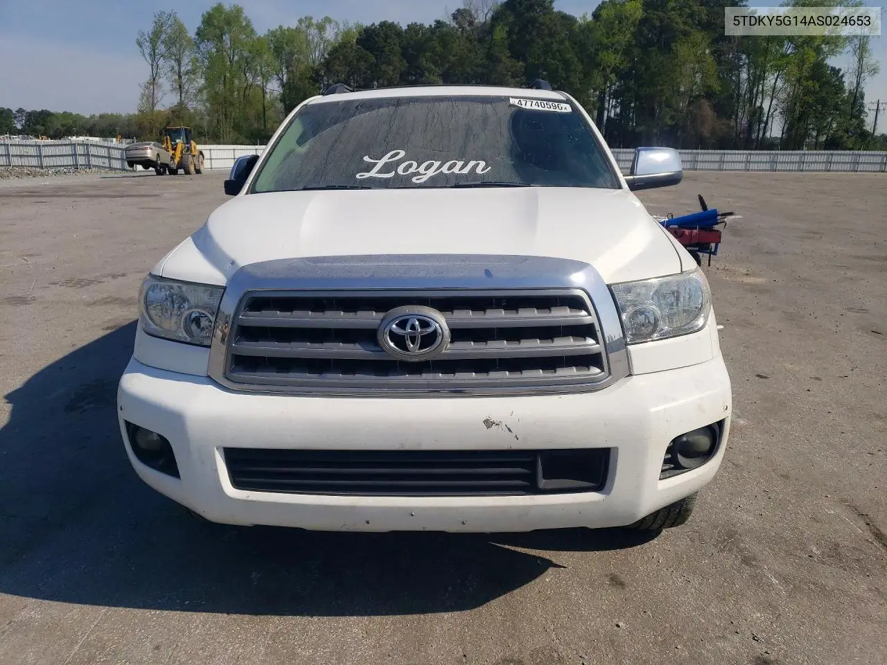 2010 Toyota Sequoia Limited VIN: 5TDKY5G14AS024653 Lot: 47740596