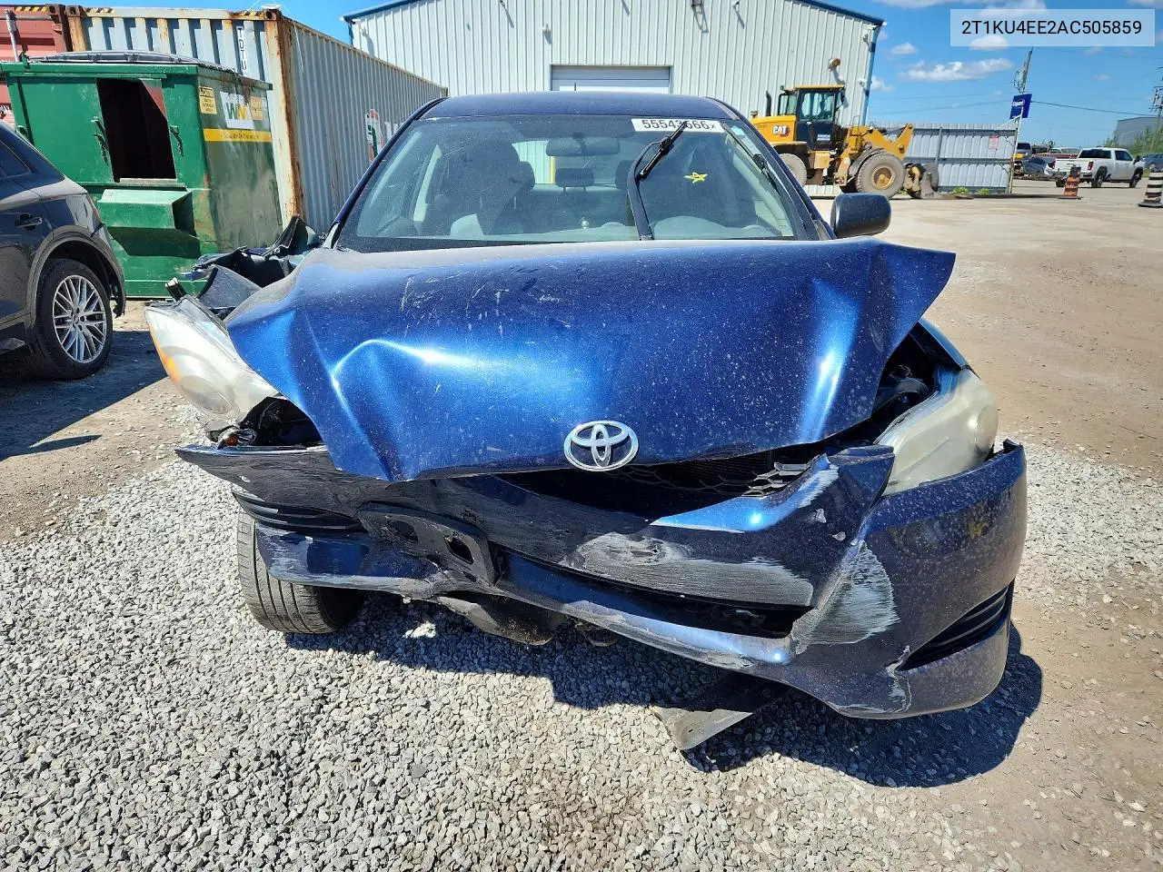 2010 Toyota Matrix Base VIN: 2T1KU4EE2AC505859 Lot: 55543666