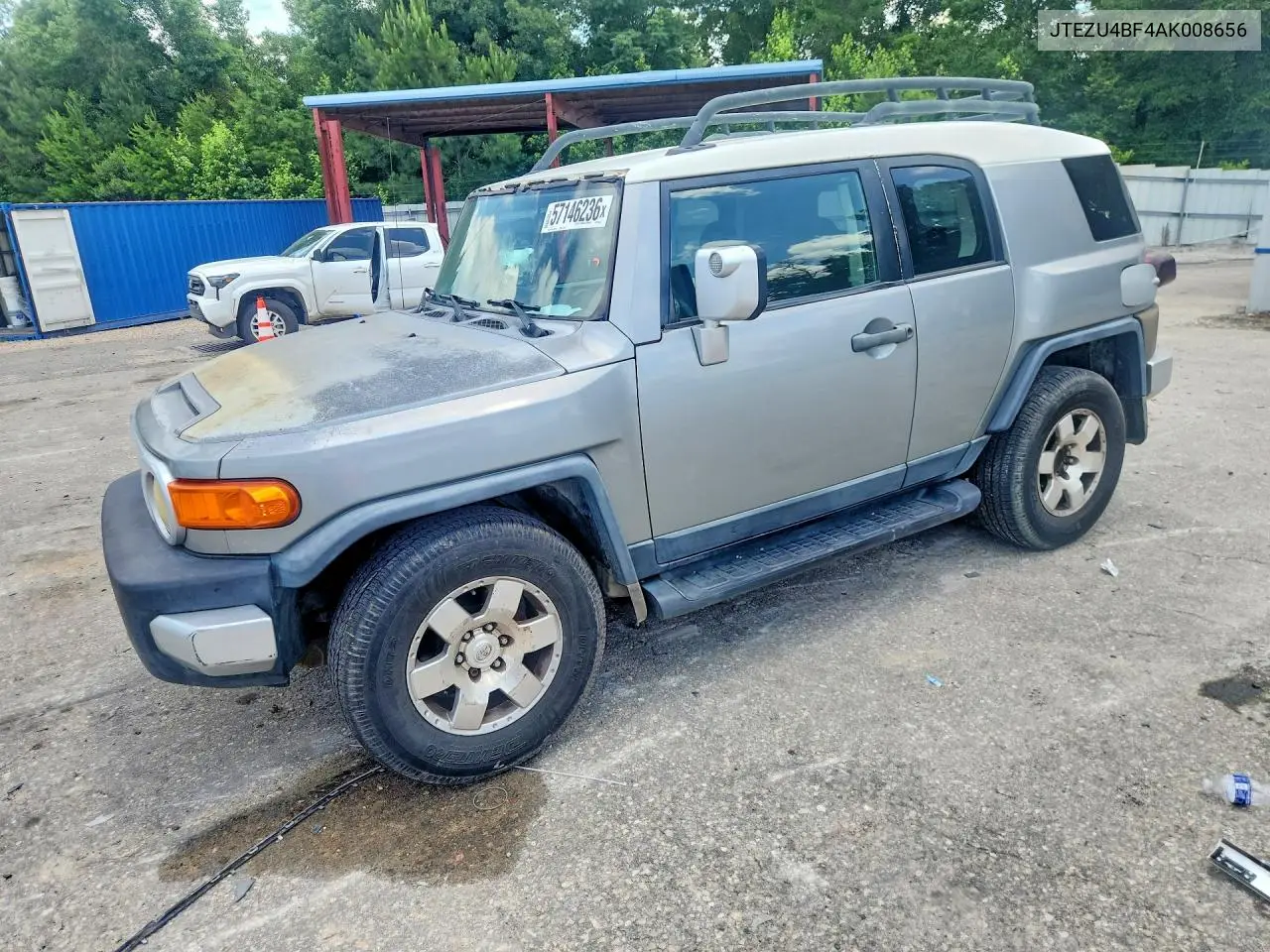 2010 Toyota Fj Cruiser Base VIN: JTEZU4BF4AK008656 Lot: 57146236
