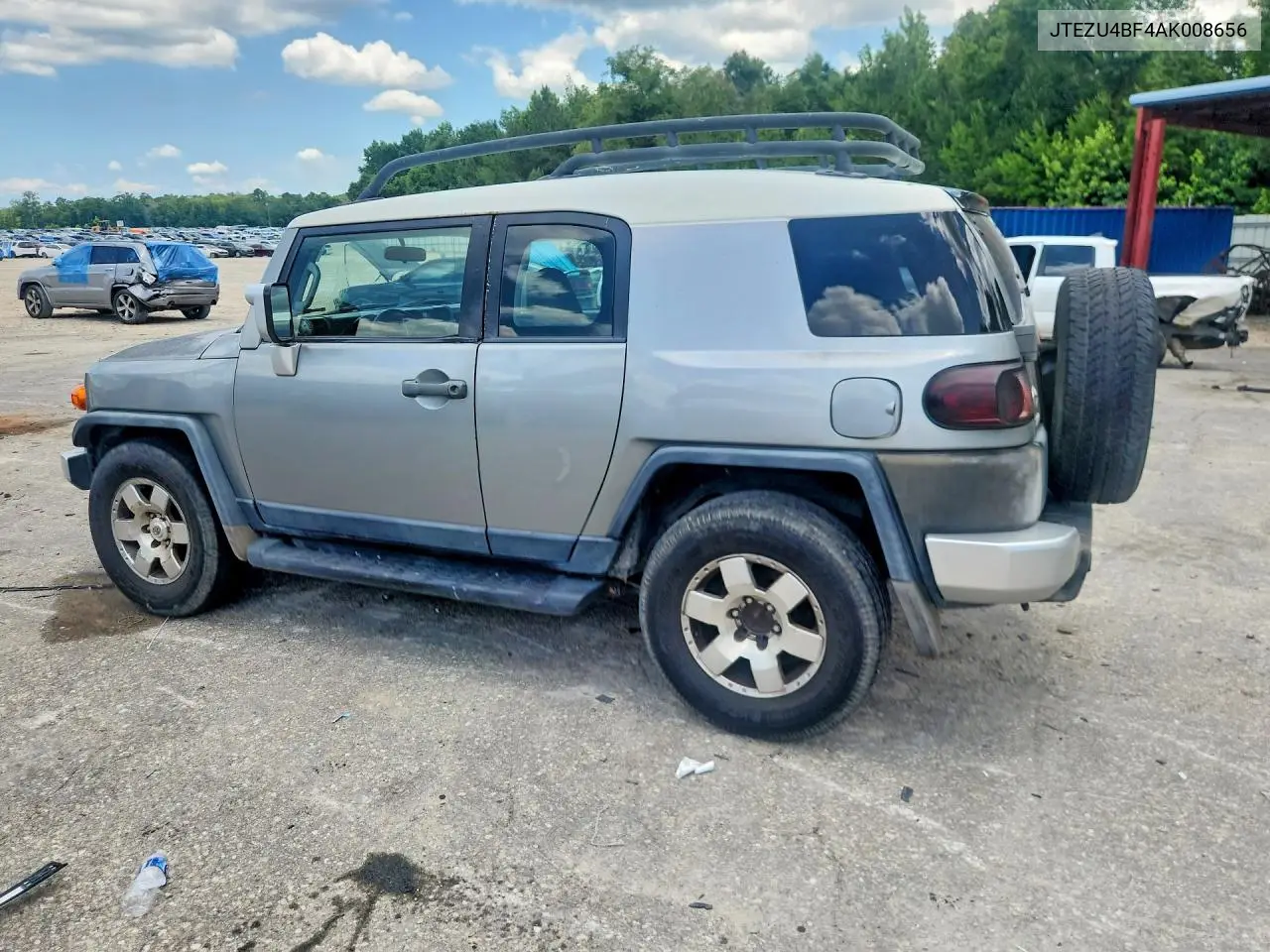 2010 Toyota Fj Cruiser Base VIN: JTEZU4BF4AK008656 Lot: 57146236