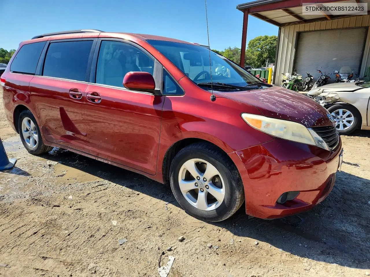 2011 Toyota Sienna Le VIN: 5TDKK3DCXBS122423 Lot: 52559746