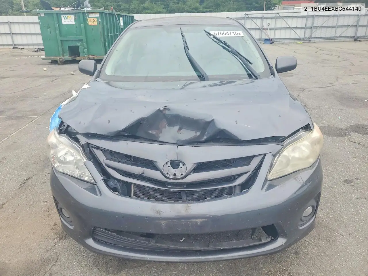 2011 Toyota Corolla Le VIN: 2T1BU4EEXBC644140 Lot: 57664716