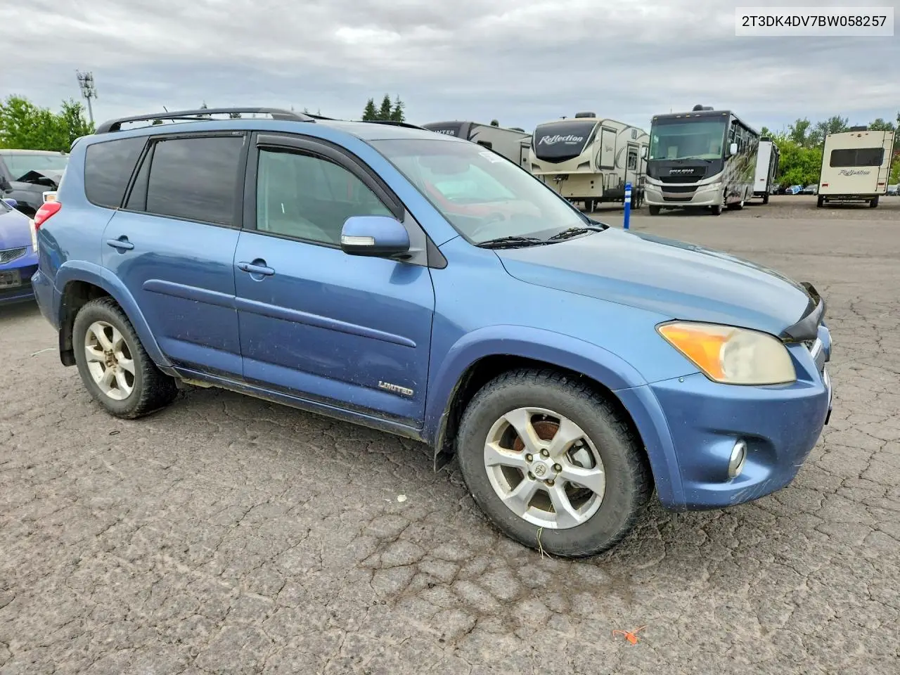 2011 Toyota Rav4 Limited VIN: 2T3DK4DV7BW058257 Lot: 58617366