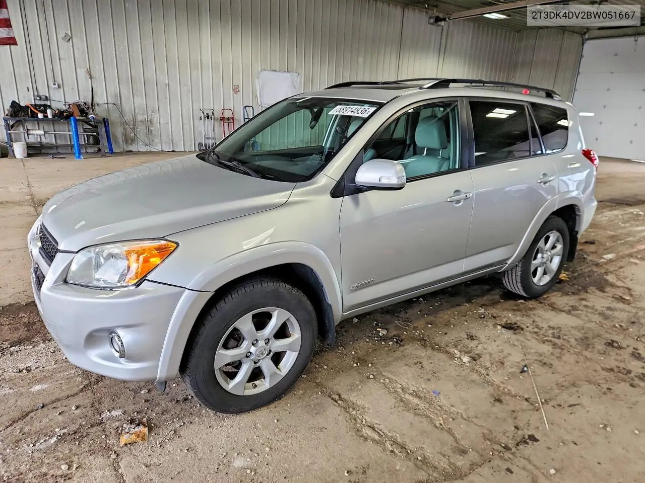 2011 Toyota Rav4 Limited VIN: 2T3DK4DV2BW051667 Lot: 58914836