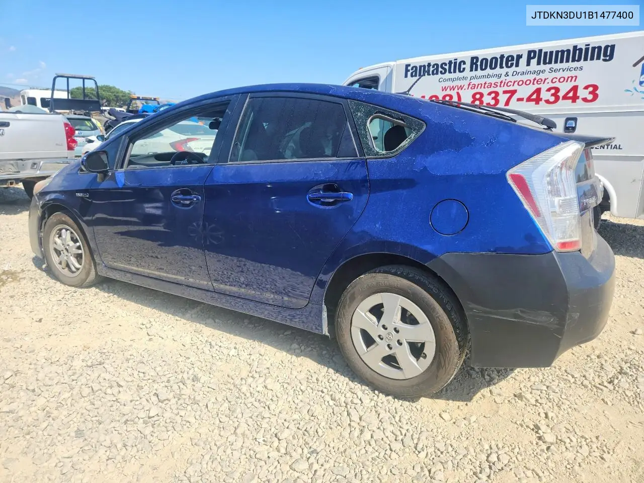 2011 Toyota Prius Two VIN: JTDKN3DU1B1477400 Lot: 59191506