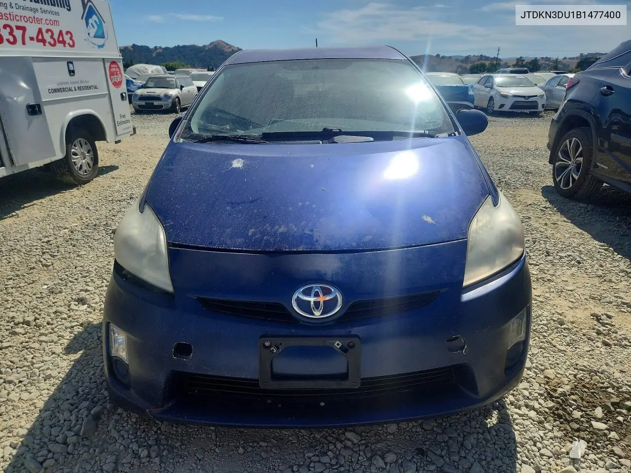 2011 Toyota Prius Two VIN: JTDKN3DU1B1477400 Lot: 59191506
