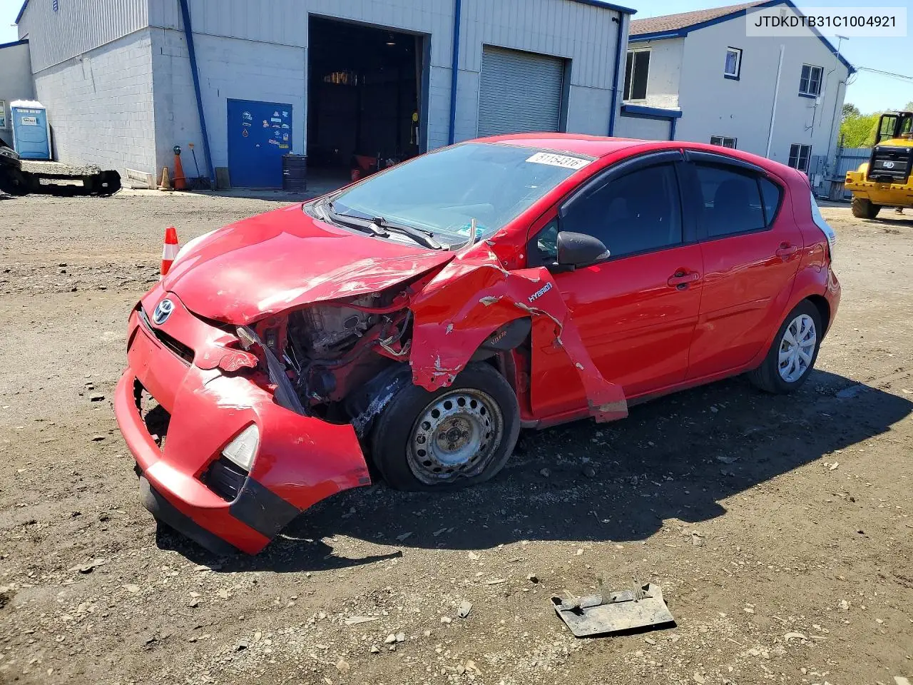 2012 Toyota Prius C Three VIN: JTDKDTB31C1004921 Lot: 51154316