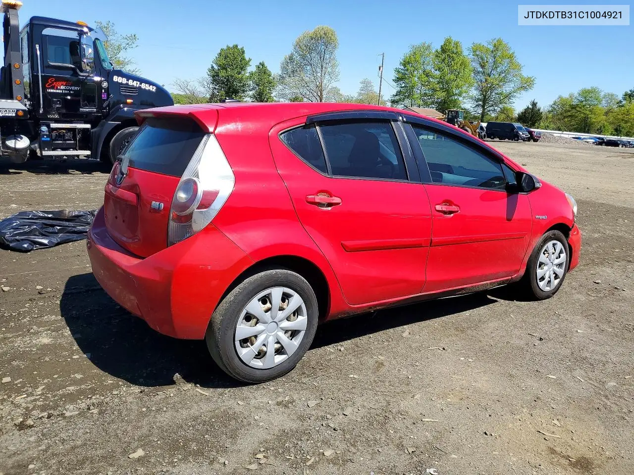 2012 Toyota Prius C Three VIN: JTDKDTB31C1004921 Lot: 51154316