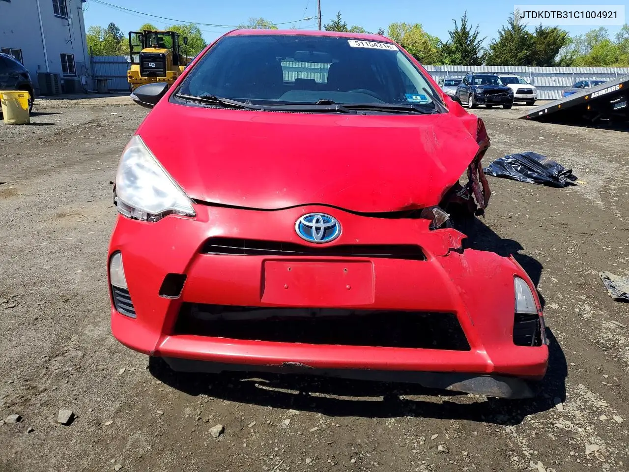 2012 Toyota Prius C Three VIN: JTDKDTB31C1004921 Lot: 51154316