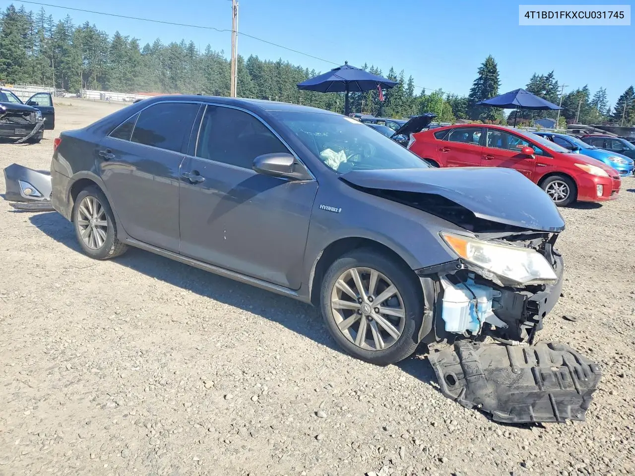 2012 Toyota Camry Hybrid Xle VIN: 4T1BD1FKXCU031745 Lot: 57065816