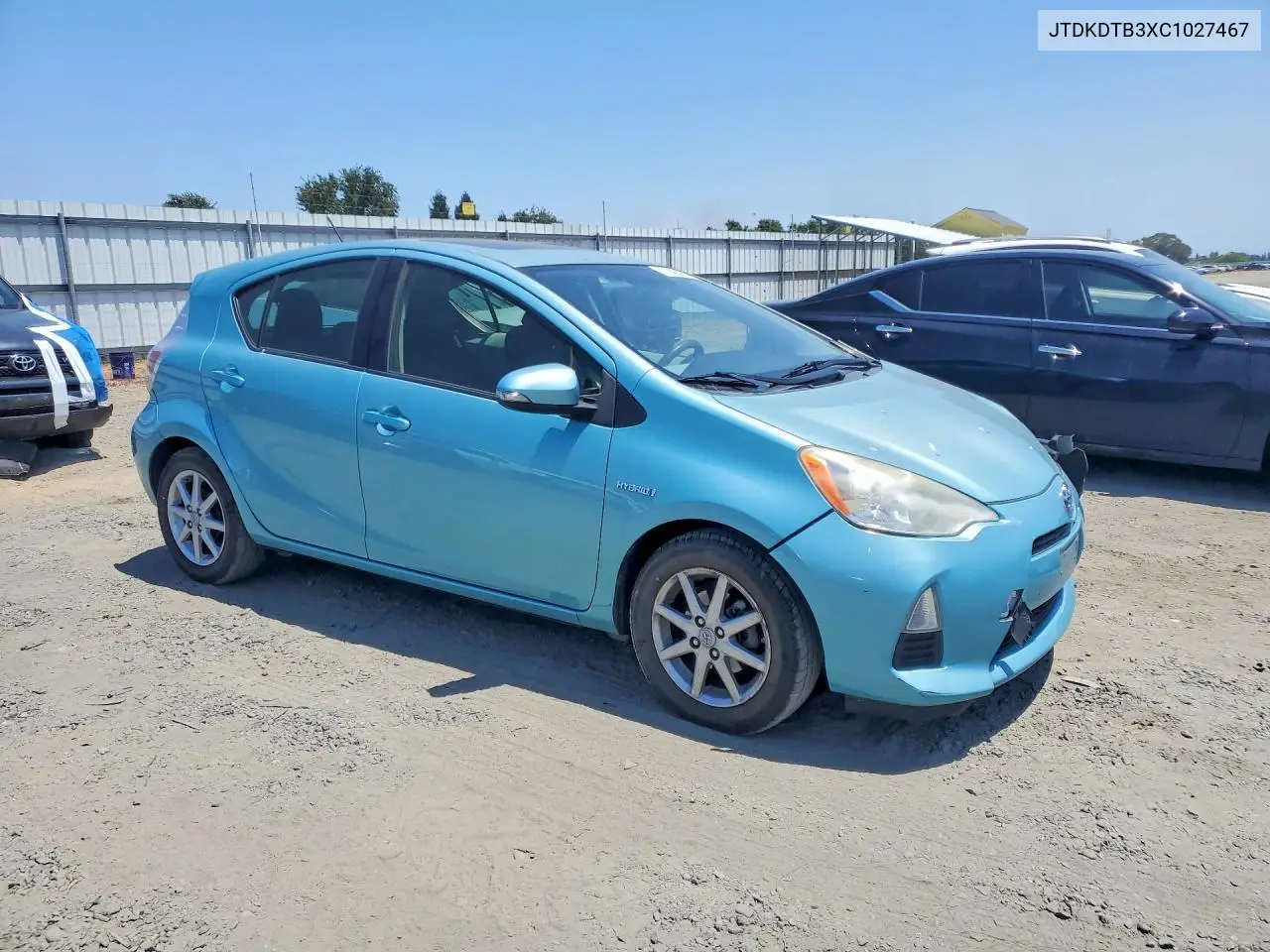 2012 Toyota Prius C Three VIN: JTDKDTB3XC1027467 Lot: 57942436