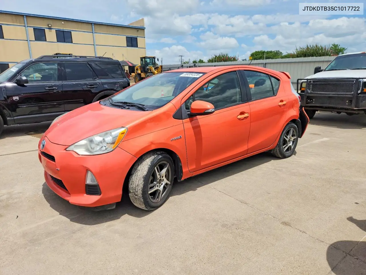 2012 Toyota Prius C Two VIN: JTDKDTB35C1017722 Lot: 58084326