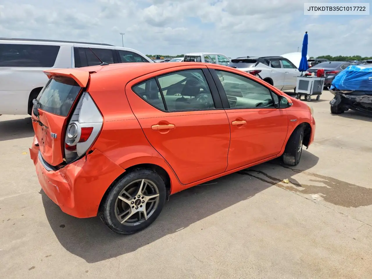2012 Toyota Prius C Two VIN: JTDKDTB35C1017722 Lot: 58084326