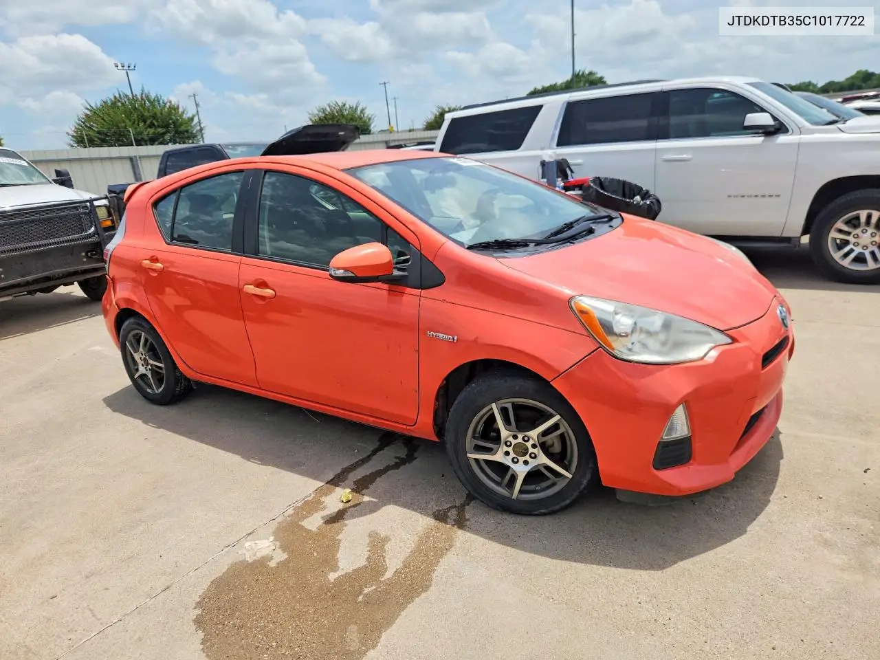 2012 Toyota Prius C Two VIN: JTDKDTB35C1017722 Lot: 58084326
